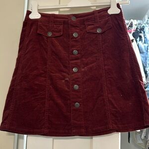 Corduroy mini skirt